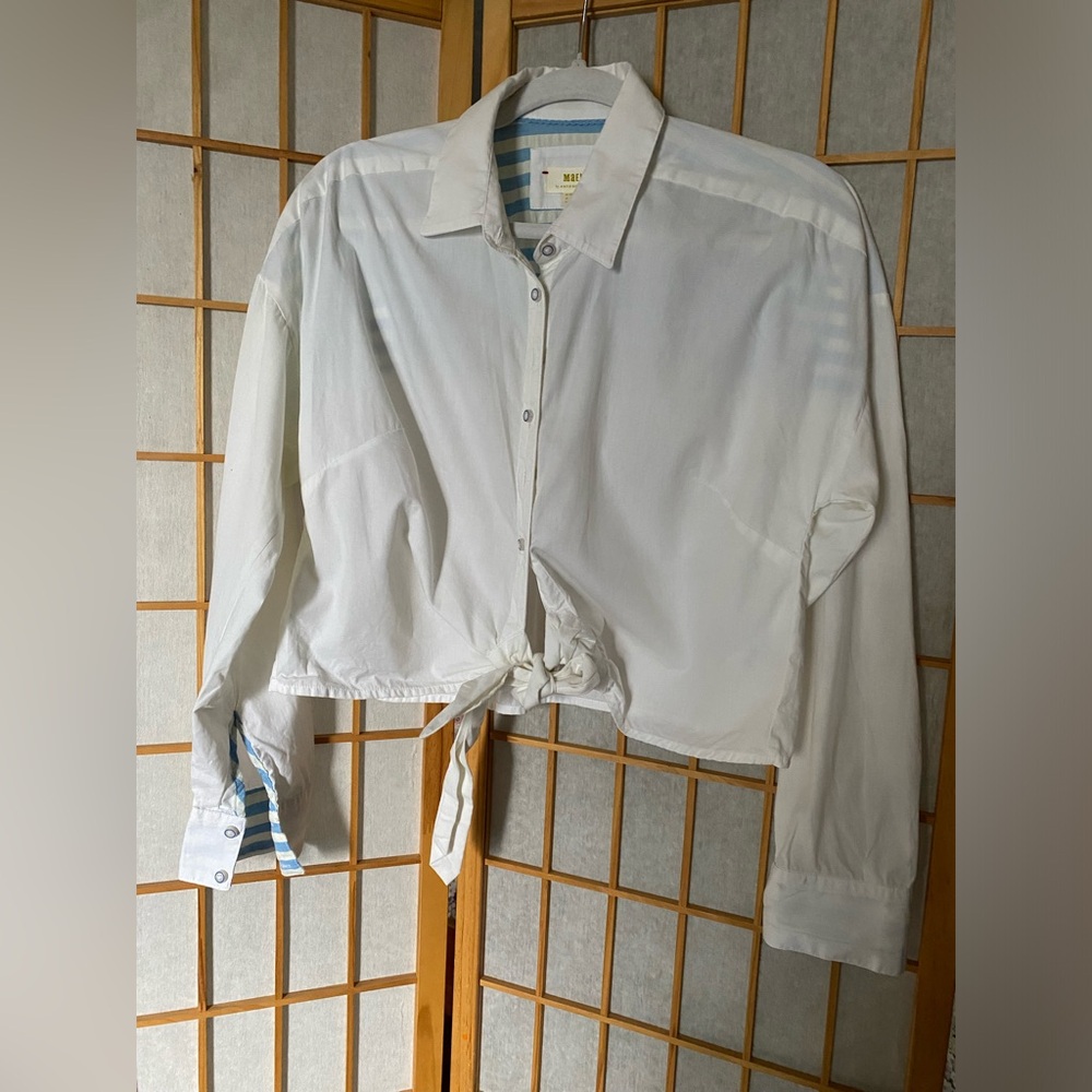 MAEVE by Anthropologie Crop Button-down